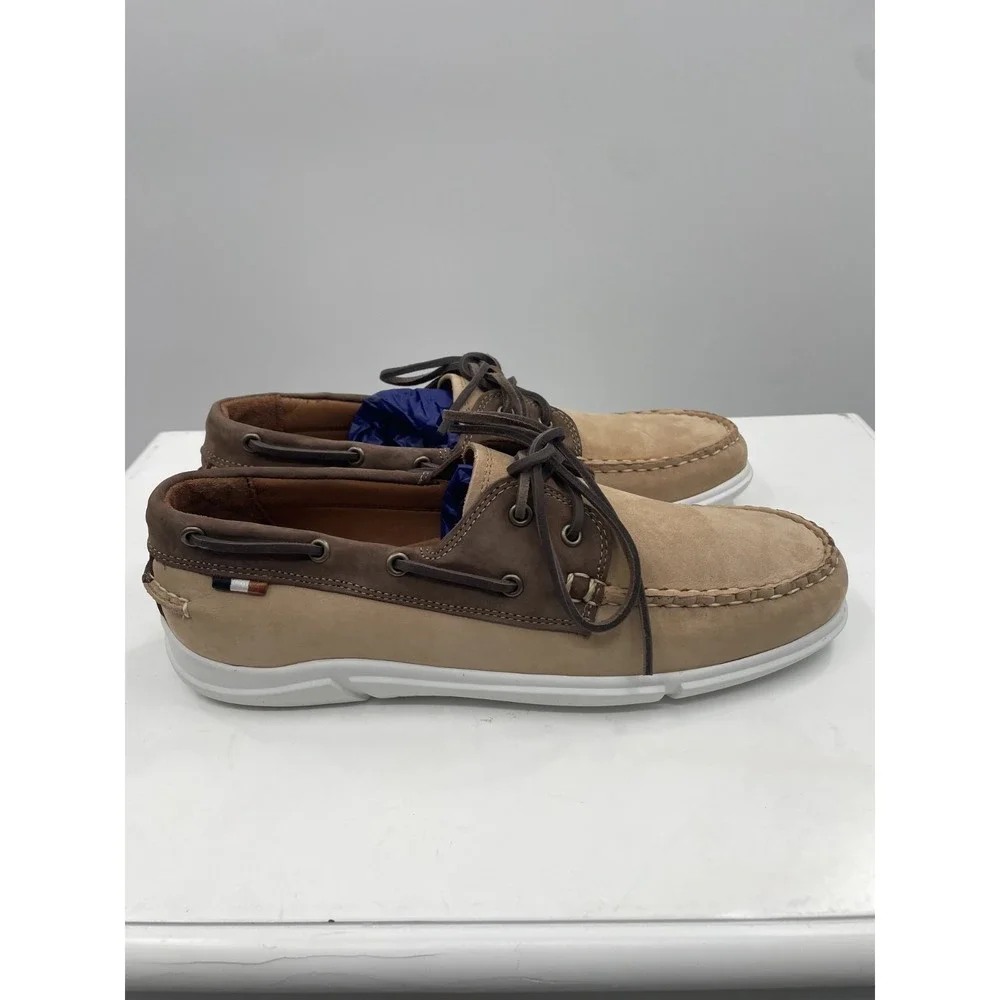 NWOT Allen Edmonds Miles Boat‎ Shoes Men's 7 Brown Suede Lace Up Low Top Casual